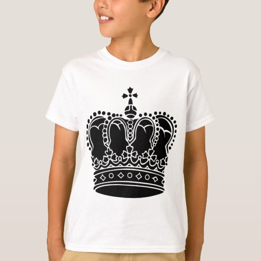 T-shirt Couronne royale - Noir (Devant)
