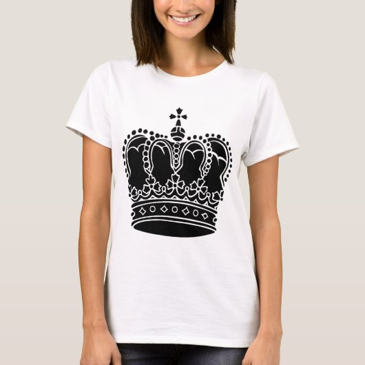 T-shirt Couronne royale - Noir (Devant)