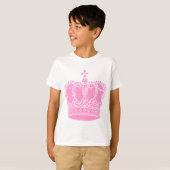 T-shirt Couronne royale - Rose (Devant entier)