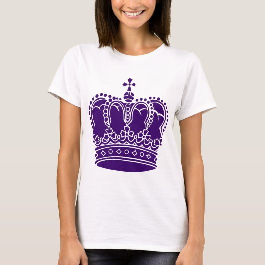 T-shirt Couronne royale - Violet profond (Devant)