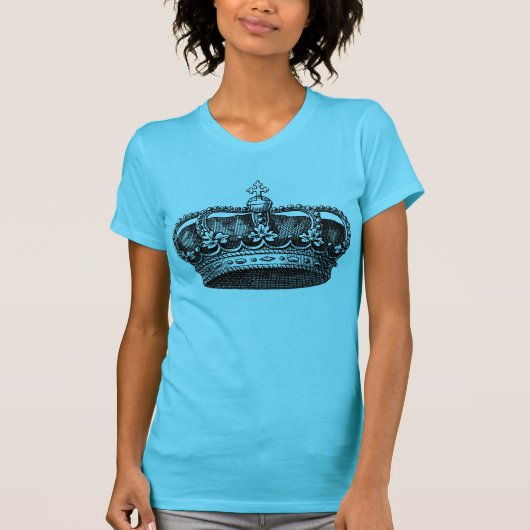 T-shirt Couronne vintage 02 - Noir (Devant)