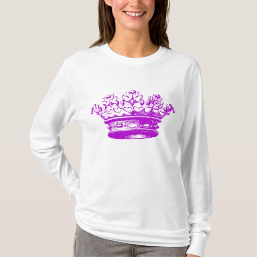 T-shirt Couronne vintage - pourpre (Devant)