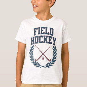 T-shirt Couronnes de bâtons de hockey sur gazon Design uni