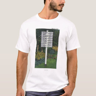 T-shirt Courrier de signe de marqueur de mille