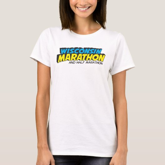 T-shirt Courrier-Marathon de marathon du Wisconsin (Devant)