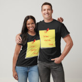 T-shirt courrier--note, Dan, chat mort,         détails (Unisexe)