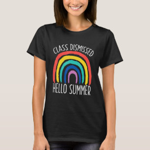 T-shirt Cours abandonné Bonjour été Dernier jour d'école E