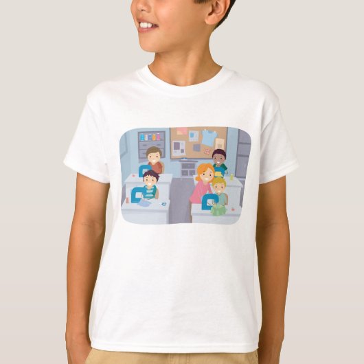 T-shirt Cours de couture pour enfants Fun Crafting et appr (Devant)