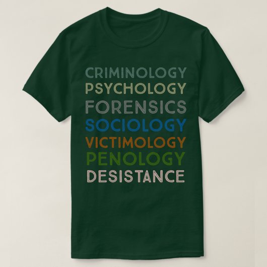 T-shirt Cours de criminologie (Design devant)