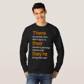 T-shirt Cours de grammaire Enseignant Grammatical Correct (Devant entier)