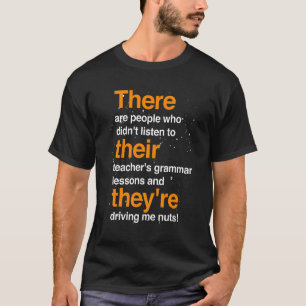 T-shirt Cours de grammaire Enseignant Grammatical Correct 