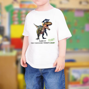 T-shirt Cours de route de 2024 Enfants Dinosaure Graduatio