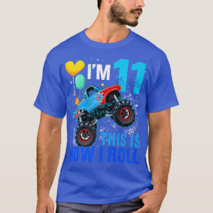 T-shirt Course 11e anniversaire Boy Blaze Car 11 ans Monst