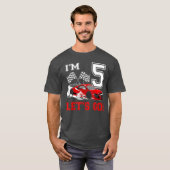 T-shirt Course 5 Ans 5e AnniversaireCourse Garçon (Devant entier)