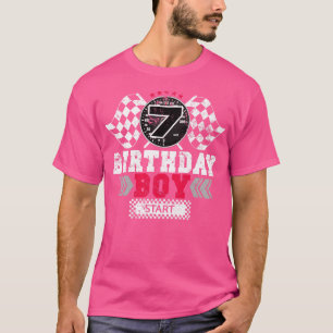 T-shirt Course 7e anniversaire Boy Party Pilote de course