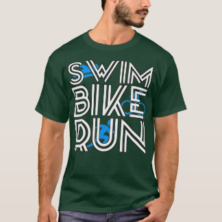 T-shirt Course à vélo de natation 4