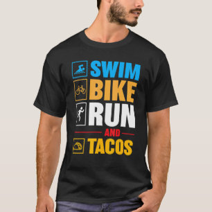T-shirt Course à vélo de natation & Fête des pères Tacos