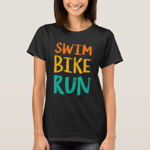 T-shirt Course à vélo de natation Graphic course de natati