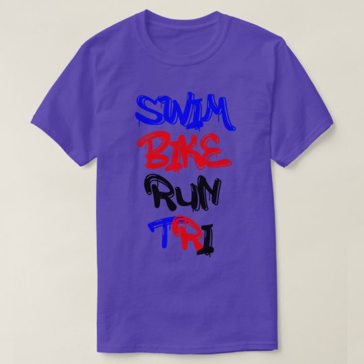 T-shirt Course à vélo de natation Tri 2 (Design devant)