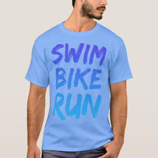T-shirt Course à vélo de natation Triathlon Design cool 1