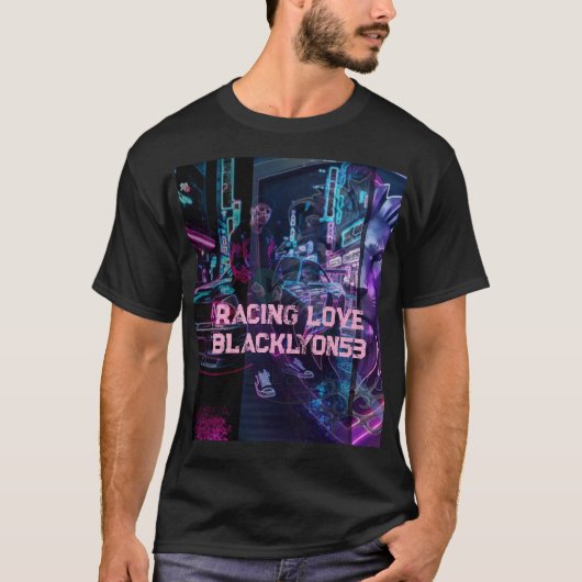 T-shirt Course amour noir Lyon 53 (Devant)