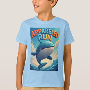 T-shirt Course Appareillée : Baleine de Dessin Animé Enjou