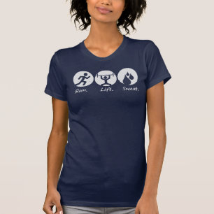 T-shirt Course. Ascenseur. Sueur. - Obscurité