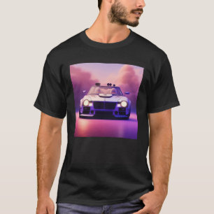 T-shirt Course Cool de voiture de sport futuriste classiqu