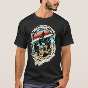 T-shirt Course de barils de cheval Sérigraphie Léopard