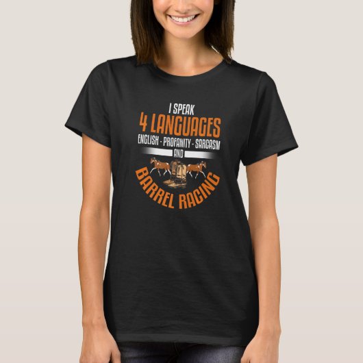 T-shirt Course de barils Rodéo Courseuse de barils de che (Devant)