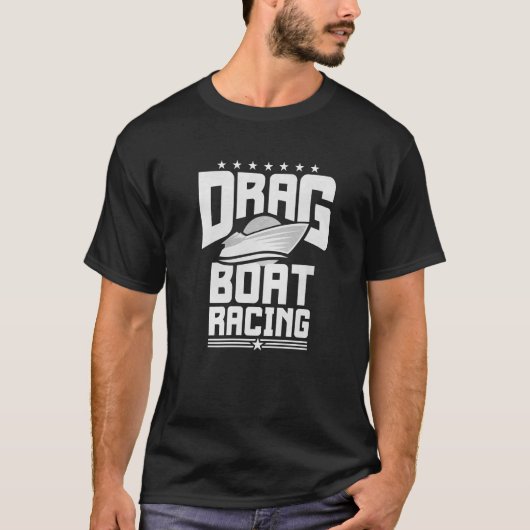 T-shirt Course de bateau rétro-drag 1 (Devant)