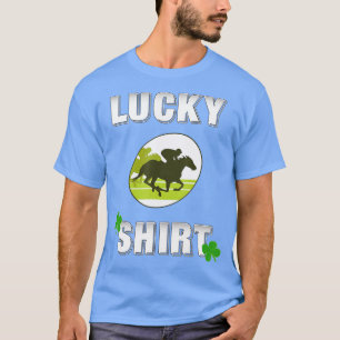 T-shirt Course de chevaux chanceux, Obscurcis équestres