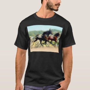 T-shirt course de chevaux de puissance de trot