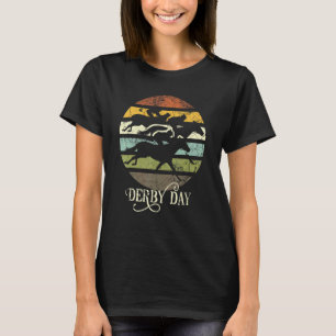T-shirt Course de chevaux Derby Day Kentucky Rétro Coucher