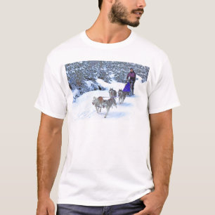 T-shirt Course de chiens de traîneau