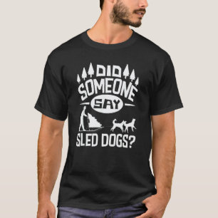 T-shirt course de chiens de traîneau husky d'Alaska et mus