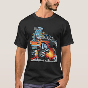 T-shirt Course de Dragster Hotrod Classique des Années Cin