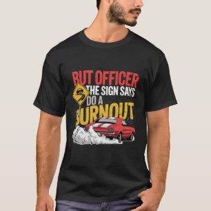 T-shirt Course de Funny Car Brûlage au sol Drag Racing Mus