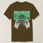T-shirt Course de jeu Exécuter plus rapidement Retro (Design devant)