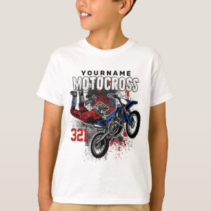 T-shirt Course de Motocross en Freestyle Personnalisée FMX
