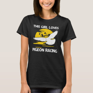T-shirt Course de pigeons cool pour filles enfants Pigeon