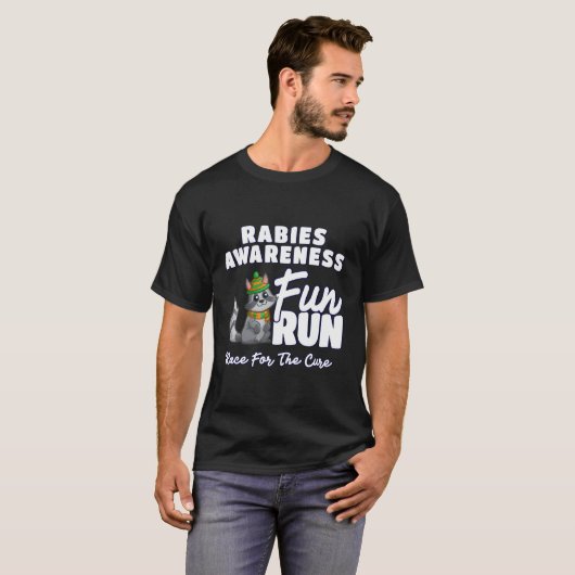 T-shirt Course de plaisir de sensibilisation à la rage (Devant entier)