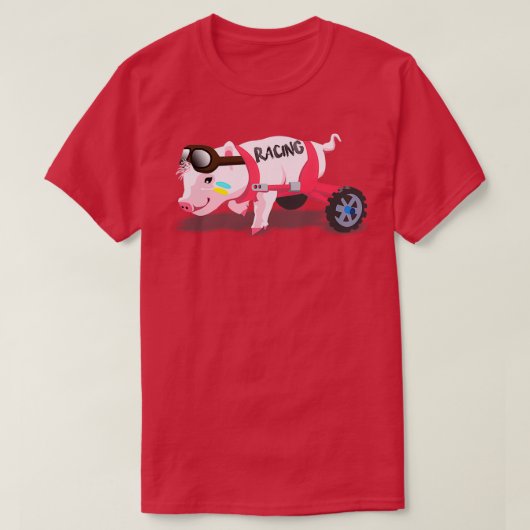 T-shirt Course de porcs (Design devant)