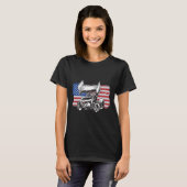 T-shirt Course de Sprint Car Drapeau Usa (Devant entier)
