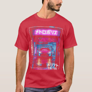 T-shirt Course de synthwave rétro de la ville de Tokyo Jap