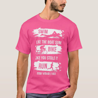 T-shirt Course de vélo de natation triathlon natation