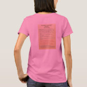 T-shirt Course déclaration des chemises des droits (Dos)