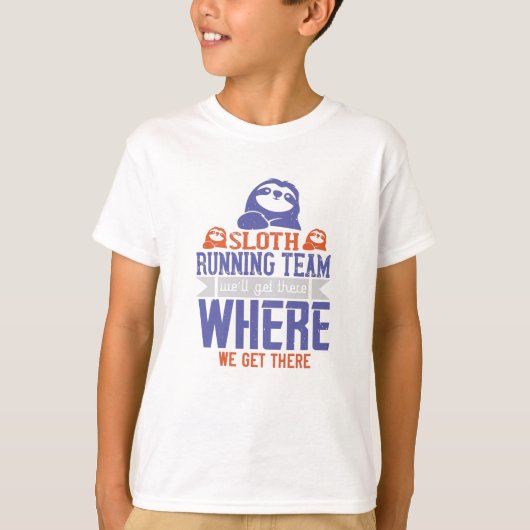 T-shirt Course - Équipe de course de paresseux (Devant)
