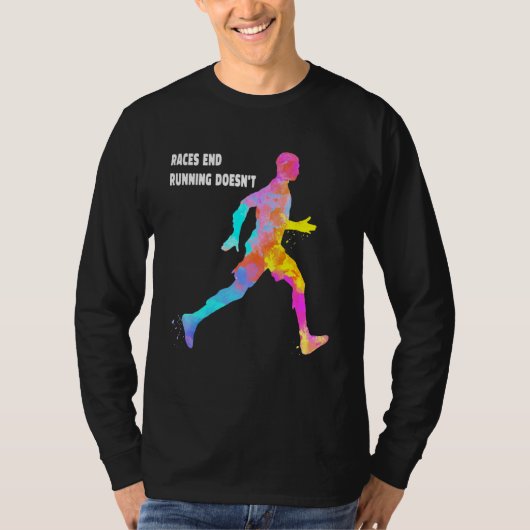 T-shirt Course Fin exécution Doesnt Citation Runner Dit Sl (Devant)