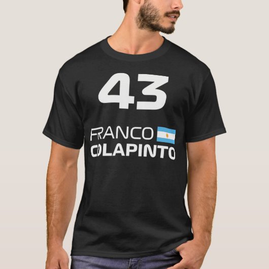 T-shirt Course Formule Racing Franco Colapinto (Devant)